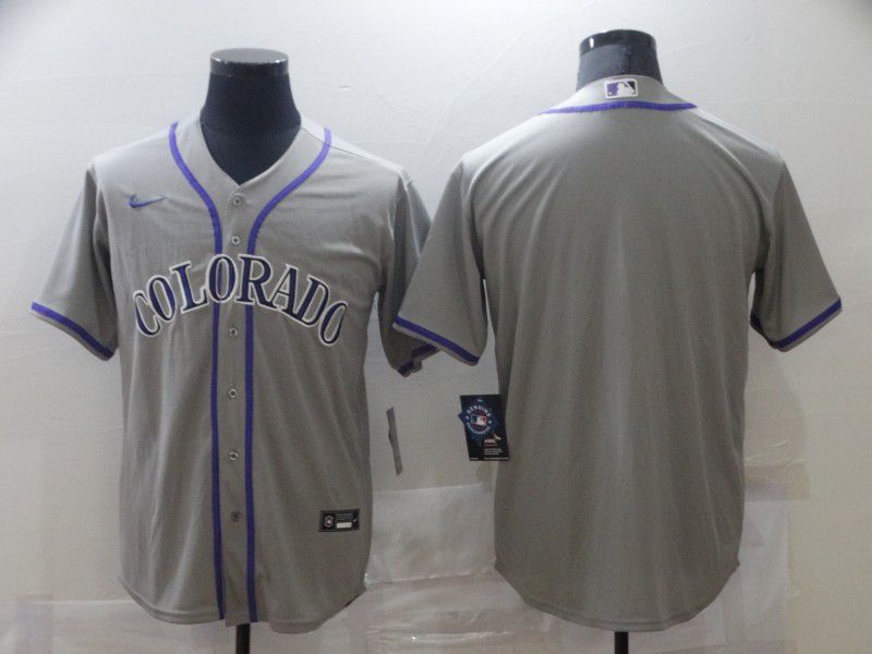 Men Colorado Rockies Blank Grey Game Nike MLB Jerseys